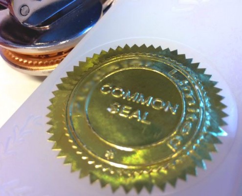 A sample common seal usually found in Hong Kong.