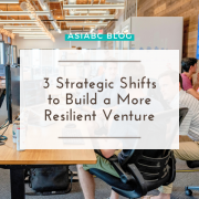 Entrepreneurs in a modern co-working space exploring AsiaBC’s startup insights for building a resilient & scalable venture.