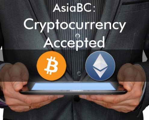 AsiaBC accepts Bitcoin and Ether.
