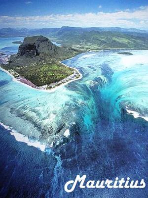 Mauritius (underwater waterfall)